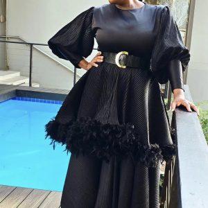 Elegant Pleated Crepe