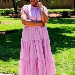 Lilac Tiered Summer Dress